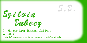 szilvia dubecz business card